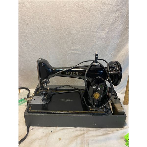 Singer sewing machine in case