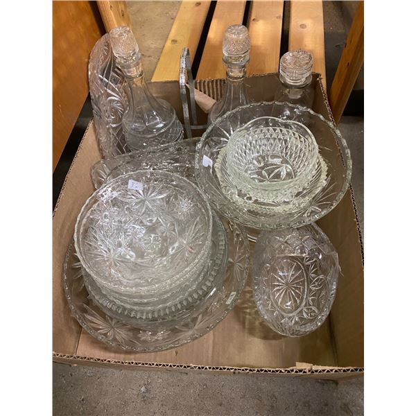 Decanters crystal abd cut glass