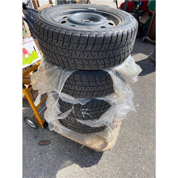 4 tires 235/55 r17 winter tires on rims