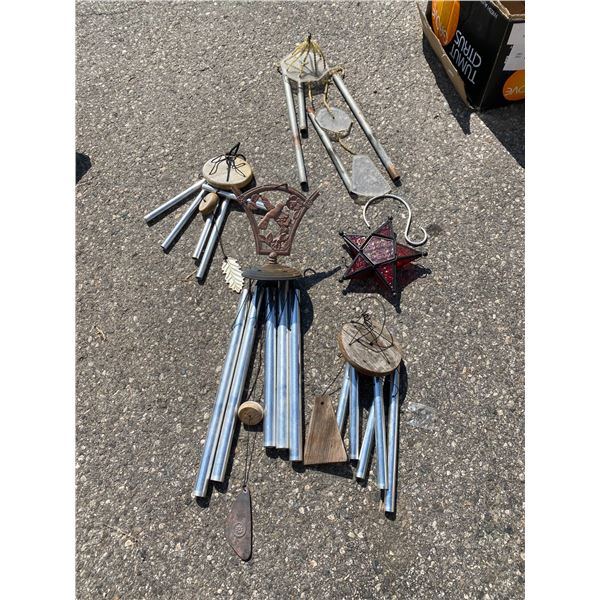 Lot of wind chimes