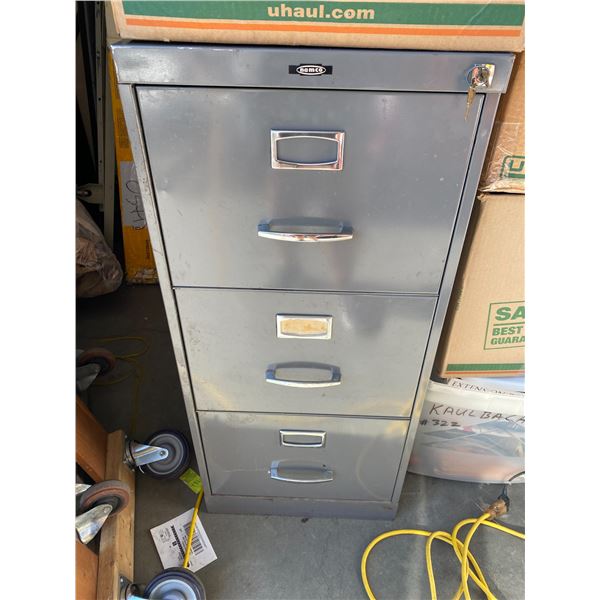 File cabinet with key