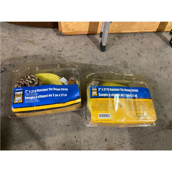 2” 27 ft ratchet tie down straps