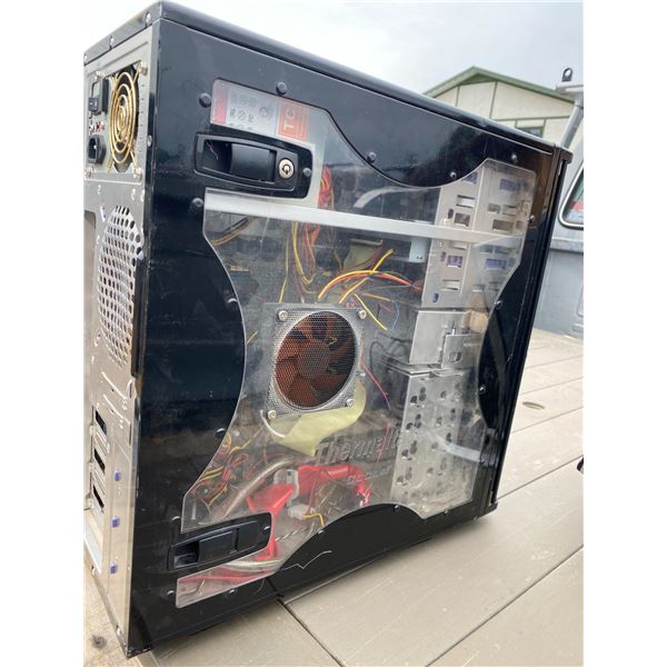 Computer tower and monitor