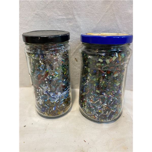 2 jars beads