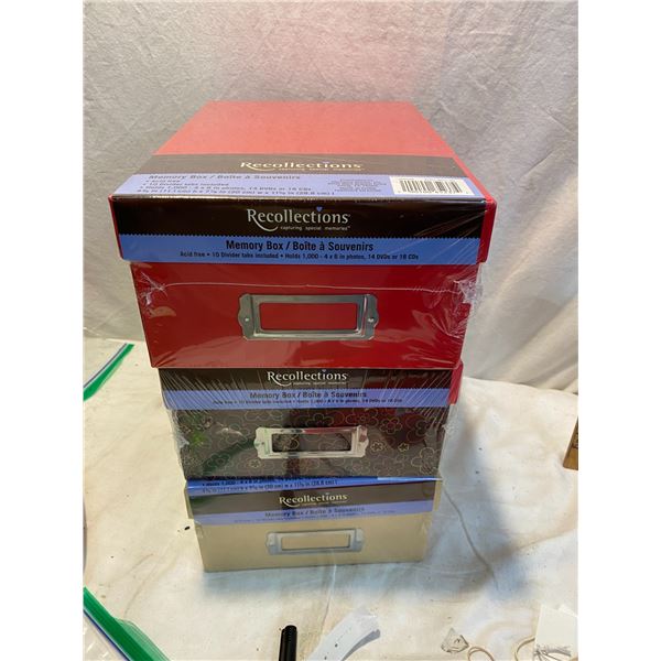 3 memory boxes new