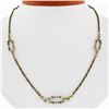 Image 1 : UNIQUE Vintage 18K Yellow Gold 20" Twisted & Open Bar Link Chain Necklace