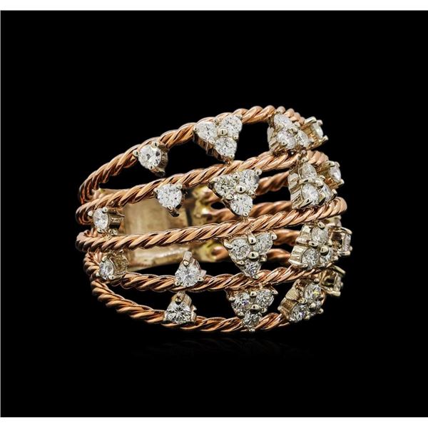 14KT Rose Gold 1.00 ctw Diamond Ring