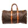 Image 1 : Louis Vuitton Brown Monogram Keepall 45cm Travel Bag