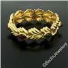 Image 2 : 14kt Yellow Gold 6.81 ctw Multi Gemstone Ribbed Wide Leaf Chain Bracelet