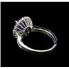 Image 3 : 2.27 ctw Tanzanite and Diamond Ring - 14KT White Gold
