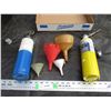Image 1 : Funnels and Propane Torches (Bottles are partial)