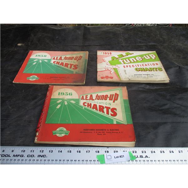 (3X THE MONEY) 1956, 58, 59 Tune Up Charts