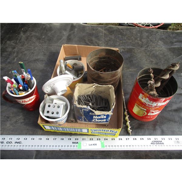 Wood Auger Bits, Nails and Misc