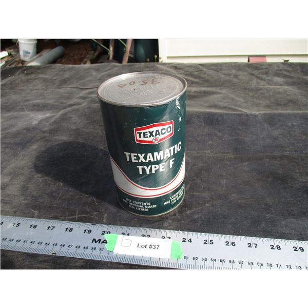 Texaco Texamatic Type F (Full) 1.14L Oil Cardboard Can