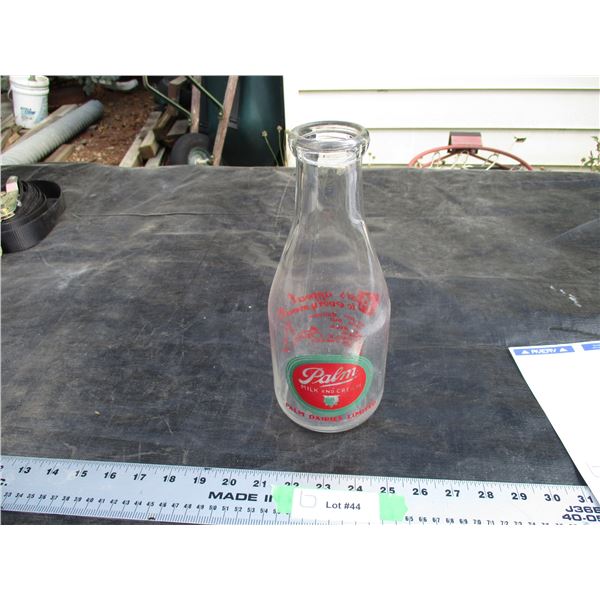 Palm Dairies Milk Bottle Quart