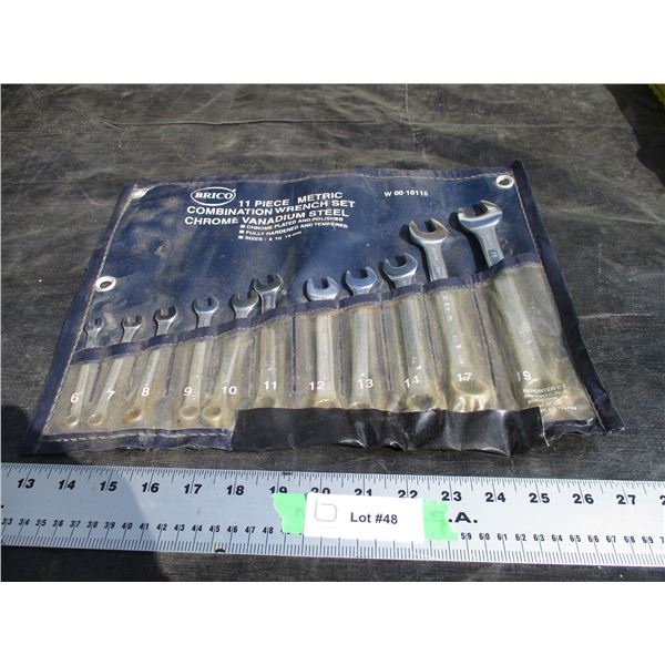 Brico 11 Piece Metric Comb Wrench Set