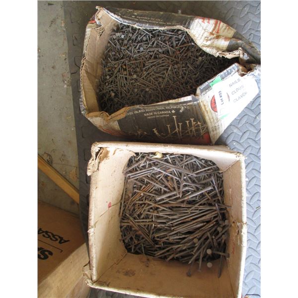 (2) Boxes of 3 1/2" Coated Nails Plus 2" Nails
