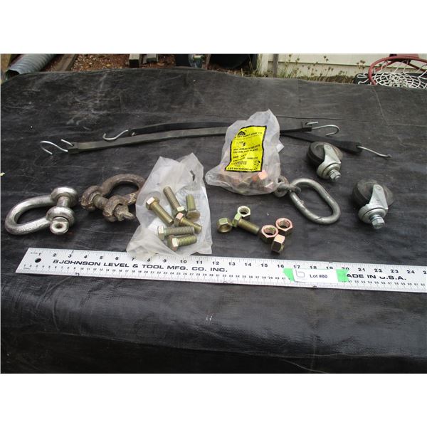 Nuts and Bolts, Casters, Clevis, Tarp Straps
