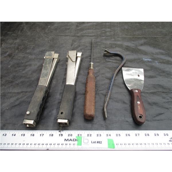 Staplers (2) Screwdriver, Pry Bar