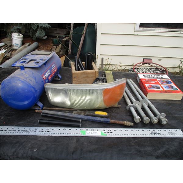 Concrete Anchors 3 Gallon Air Tank Plus Misc (2000's GMC Light) Stool