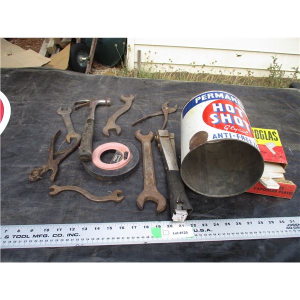 Vintage Tools, Hot Shot Antifreeze Tin Plus Misc