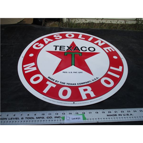 Texaco Tin Sign (23.5" Diameter)