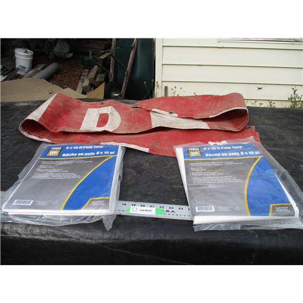 (2X THE MONEY) New 8x10 Tarps Plus Misc