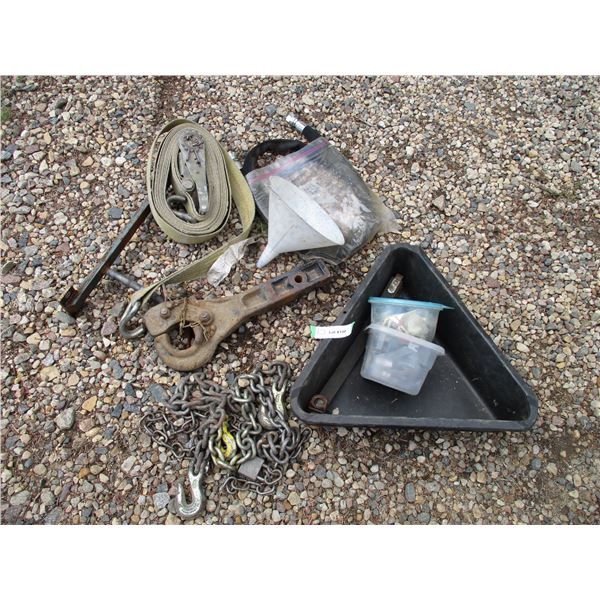 Chain, Hitch, Ratchet Strap Plus Misc