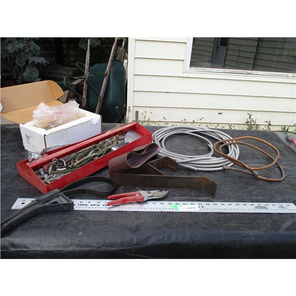 Oil Filter Wrench, Electrical Wire Plus Misc