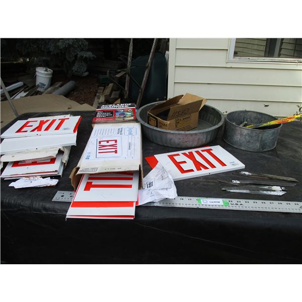 Saw Blades, Exit Signs Plus Misc