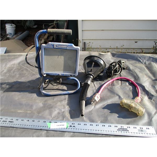 Work Light, Funnel, Short Extension Cord