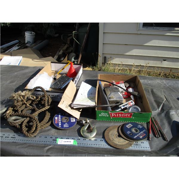 Tow Rope, Cut off Wheels Plus Misc