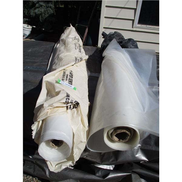 (2X THE MONEY) 2 Rolls of Plastic 6mil partial rolls