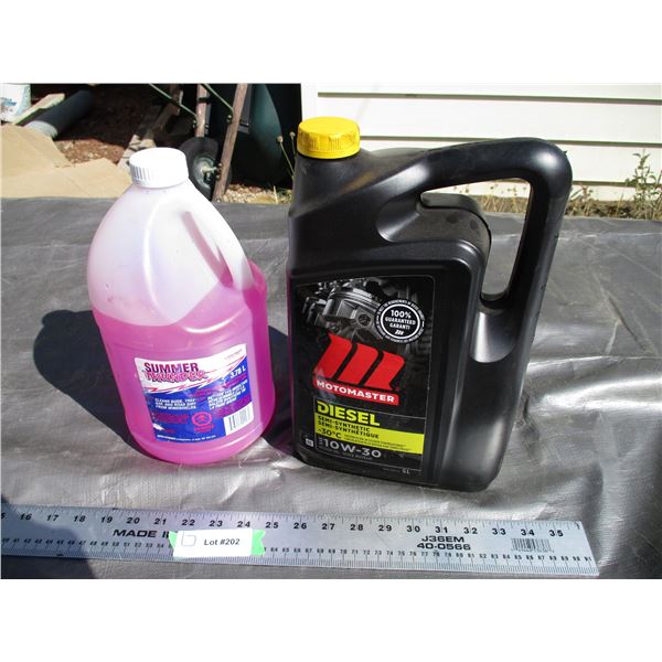 Washer Fluid Full and Motomaster Diesel Semi Synthetic 10W30 (full 5L)