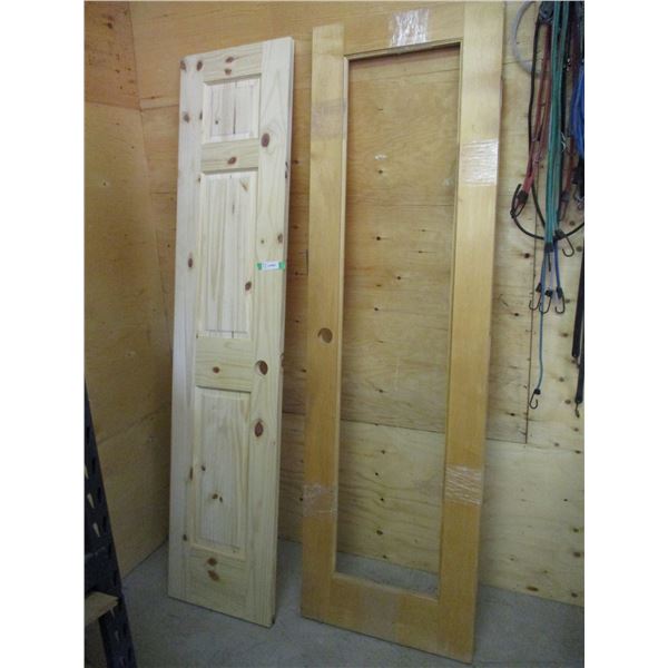 Wooden Pantry Door and Knotty Pine Door (pine: 18x80) (pantry door: 24x80)