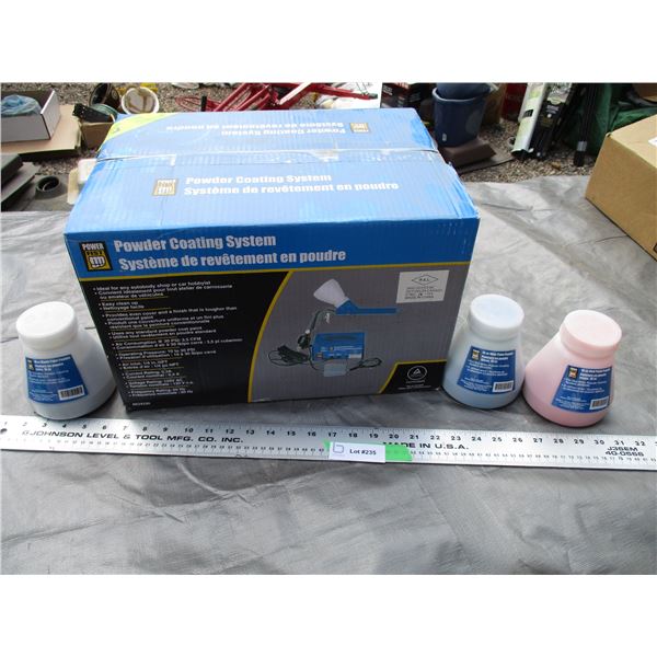 New Power Fist Powder Coating System Plus (3) Cans of Powder