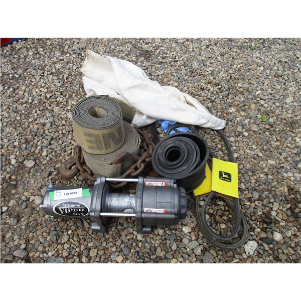 Winch (Works But Housing Is Cracked) John Deere Belts Plus Misc