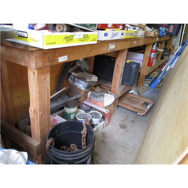Work Bench (No Contents) (16 ft Long 2 ft wide 36" tall) is wired for outlets