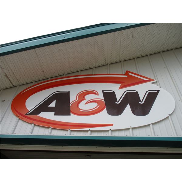 5ft Oval Plastic A& W Insert For Sign