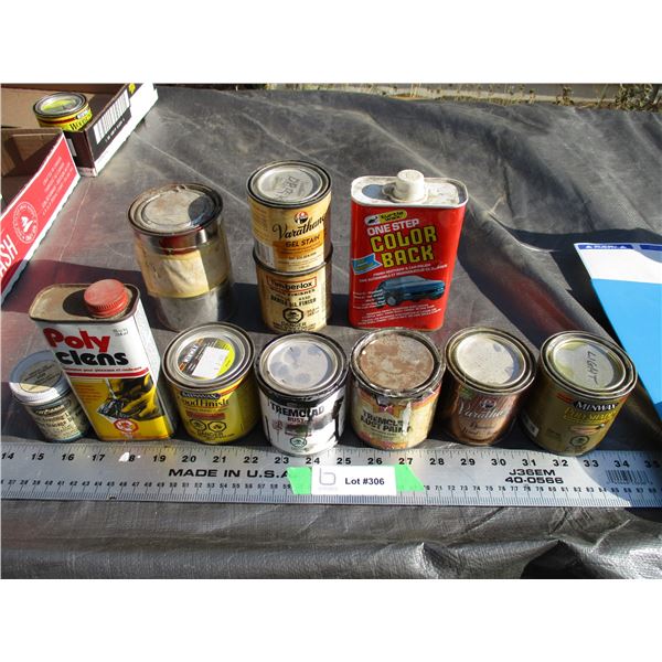 Wood Stain, Wood Finish, Paints and Misc (Most Feel 1/2 Full)