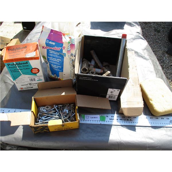 Grout, Fasteners, H Clips, Plumbing Related