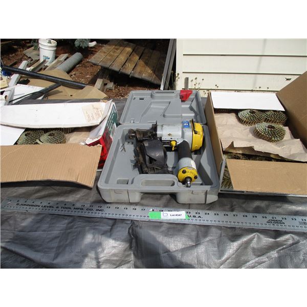 Power Fist Coil Roofing Air Nailer Plus 1, 1/4" Roofing Nails