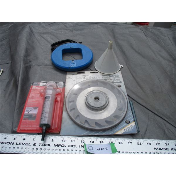 7" Adjustable Carbide Tipped Dado, Wire Snake 2 Cycle Oil Mixing Tool