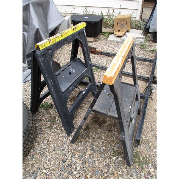 (2) Plastic Saw Horses