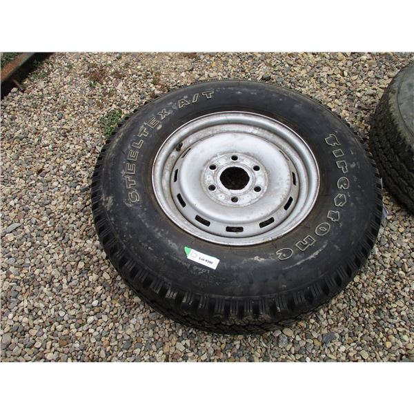 Firestone Steel Tex ACT 245 75/16 Tire On 6 Bolt GM Rim