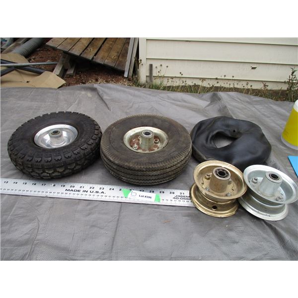 Utility Tires 1.410/3.50-4 Plus (2) Rims