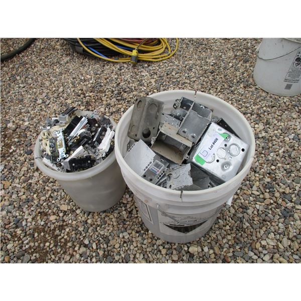 (2) Pails of Electrical Related Items