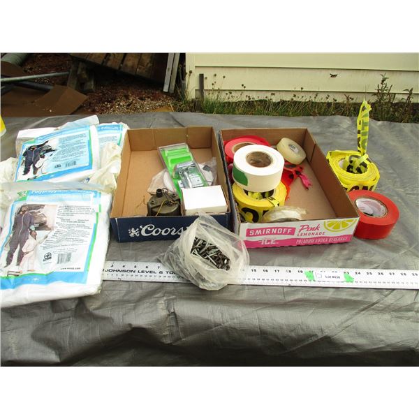 Police Tape, Other Tape, Sheet Metal Screws Plus Misc