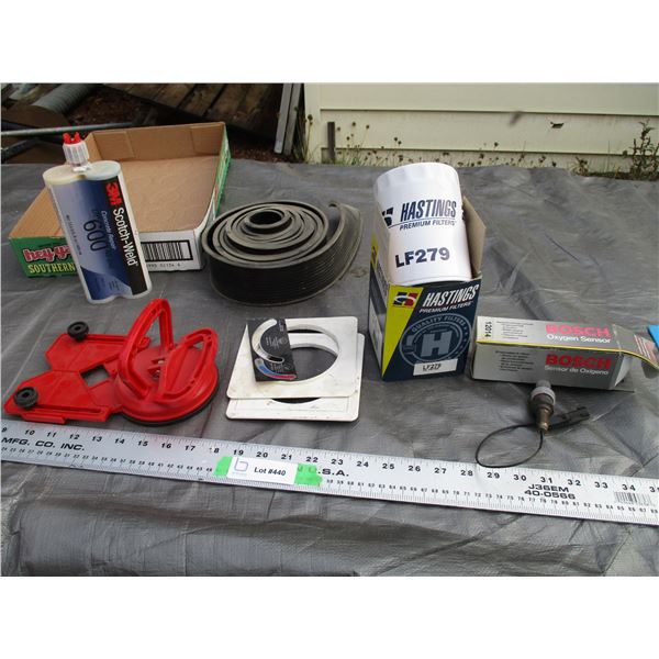 Suction Cup for Glass, Weather Stripping Plus Misc