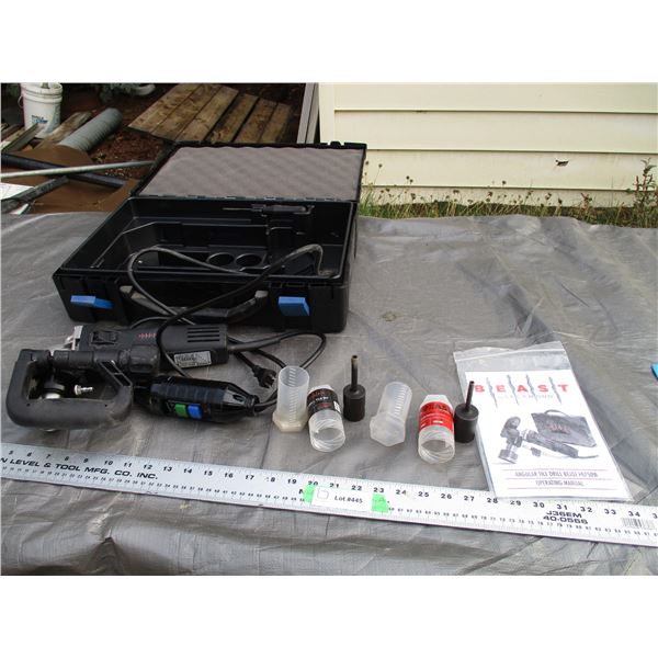 Angular Tile Drill Beast FB750W Plus Tile Bits in Case